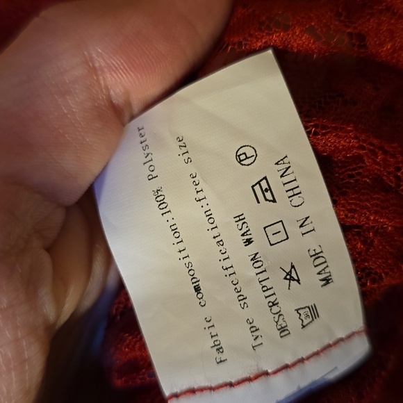 Red Lace Women's Intimate Romper - Picture 2 of 2